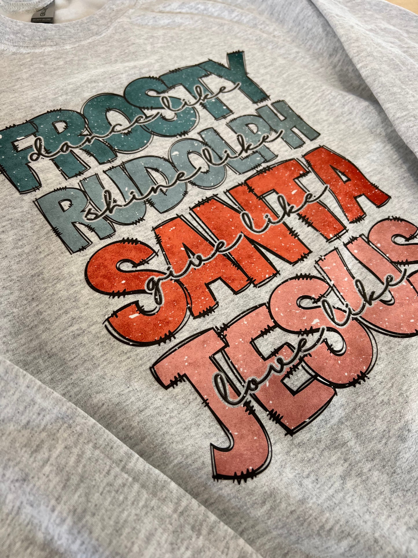 Dance Like Frosty Shine Like Rudolph Crewneck Fleece