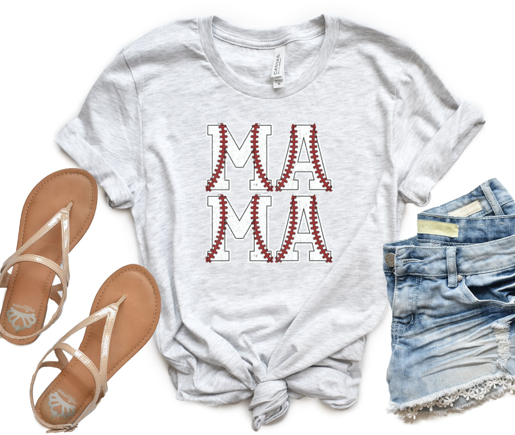 Baseball Mama Ash Crew Neck